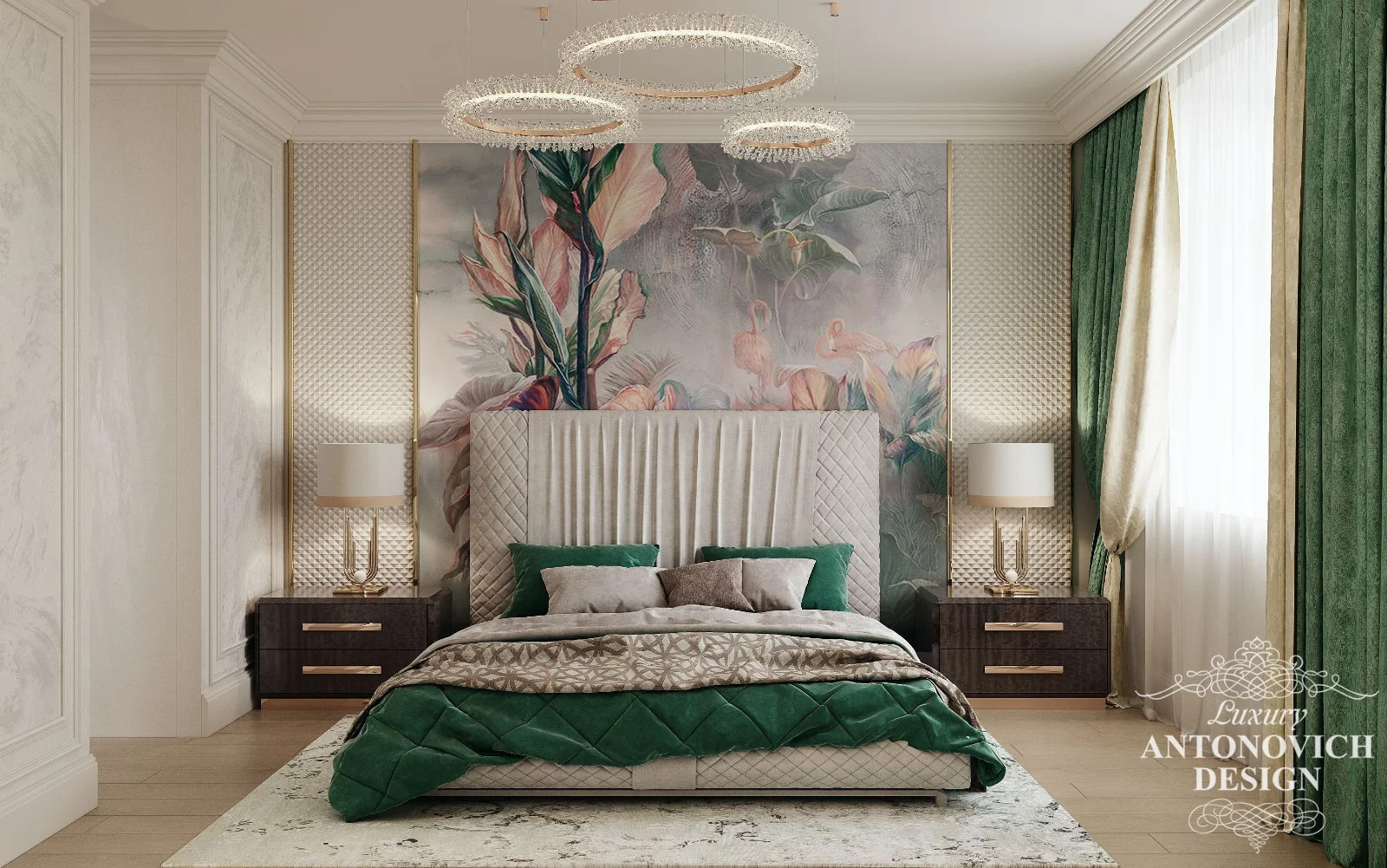 Зеленые тона в интерьере спальни - фото дизайна и сочетаний оттенков